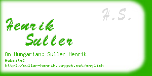 henrik suller business card